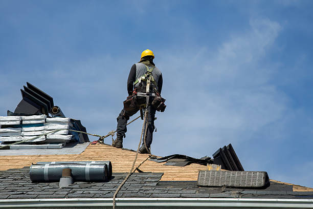 Professional Metal Roofing technician working in Bayport, NY